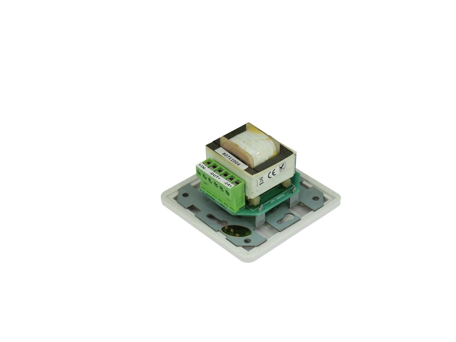 OMNITRONIC ELA LS-Regler, 30 W Mono weiß | Einbau-Lautstärkesteller mit 24-V-Pflichtempfangsrelais