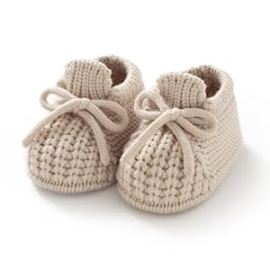 DovFanny Baby Booties Newborn Baby First Shoes Cozy Warm Knit Soft Booties for Toddler Infant Boy Girl
