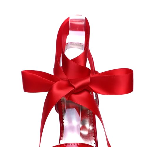 Women's Platform Bow Ribbon Ankle Adjustable Strap Lace Up Slingback Stiletto High Heeled Pumps Peep Round Toe Sexy Summer Vacation Dress Shoes Evening Party Dating Daily Wear Pumps4