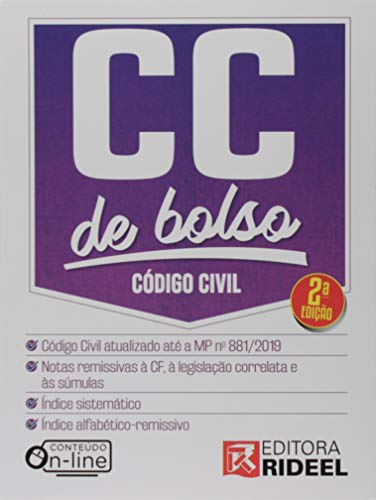 livro cc de bolso codigo civil sem autor 2019