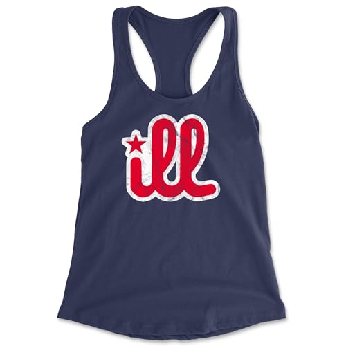 Racerback Ill Vintage Its A Philadelphia Philly Thing Large Navy Blue Ladies Tank Top