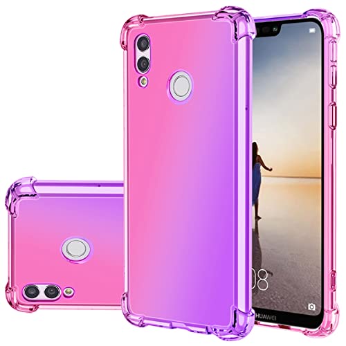 Gufuwo Funda para Huawei P20 Lite/Nova 3E Case, ANE-LX1 ANE-LX2 Case Ultrafina Degradé Antiarraños con TPU Flexible y Protección Antigolpes Funda Protectora para Huawei P20 Lite 2018 Rosa/Morado