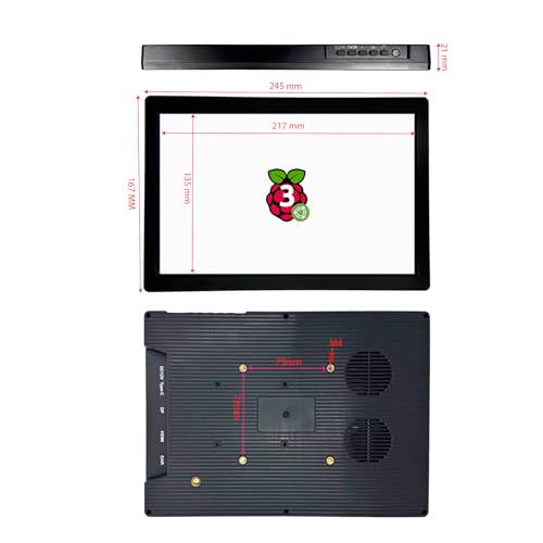 Image of 10.1 Inch USB-C Touchscreen mini Monitor, Small HDMI Monitor,1280x800 IPS LCD HD Display, Touch Screen for PS5,Raspberry Pi 3 /3B+ /4B /5, Jetson Nano, Banana Pi, PC, Windows,Beaglebone