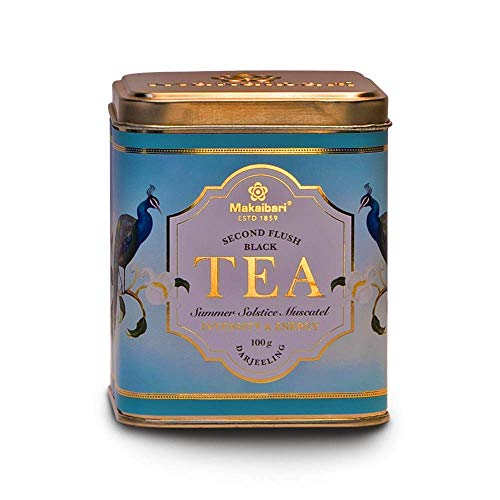 Makaibari Tea Tressures Summer Solstice Muscatel Darjeeling Black Tea Tin Caddy 100 Count (Pack Of 1)