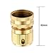 Litorange Easy Connect New Garden Hose Nozzle End and Quick Connector Kit. 3/4 inch MHT X FHT Brass Easy Connect Fitting Adapter 4 Piece Set Male and Female