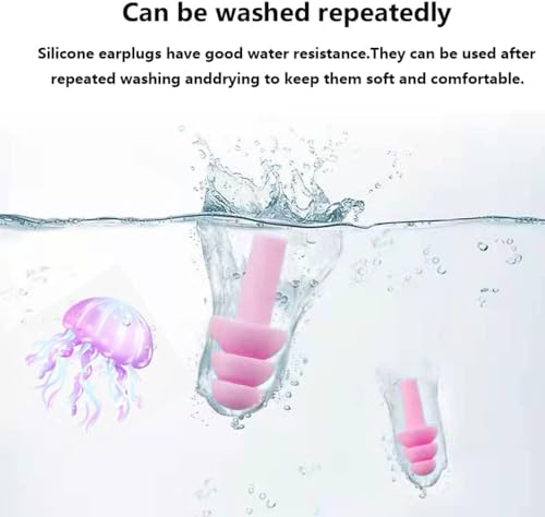 Image of Earplugs for Sleeping Noise Cancelling, 8Pairs Reusable Ear Plugs | Super Soft Silicone, NRR 32 dB, Triple Seal Waterproof, Sleep /Swim /Concerts /Work, Washable BPA-Free, 8Colors Individual Packs