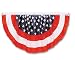 Beistle 54991-RWB Stars and Stripes Fabric Bunting, 4-Feet