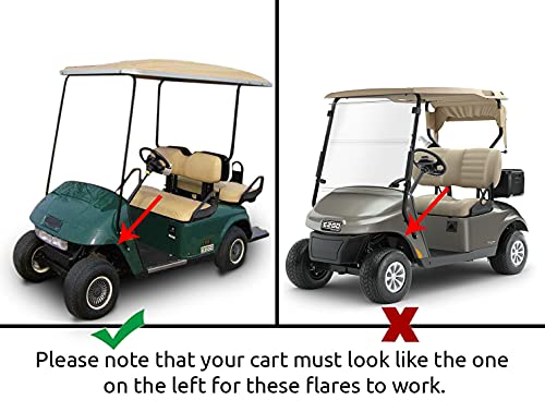 Huskey 4Pcs Ezgo Txt Golf Cart Fender Flares For 1996-2013 G&E Models, Constructed Of Impact-Resistant Abs Plastic And Recommended For Lifted Golf Cart With Offroad Tires #TOP3