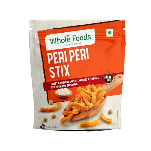 Whole Foods Crispy & Crunchy Snacks (80 Gram, Peri Peri Stix)