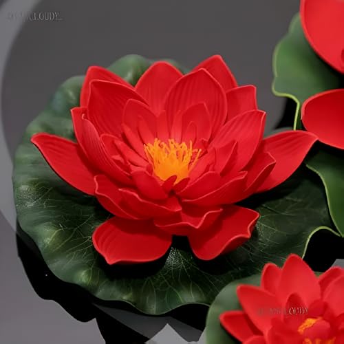 Image of Beautiful Red Lotus Water Lily Live Plant | Short Time Grow Root /Tuber |Healthy Aquatic Lotus for Indoor Outdoor Gardening |Sacred Flower Plant for Pond & Home Decor (Without Pot)