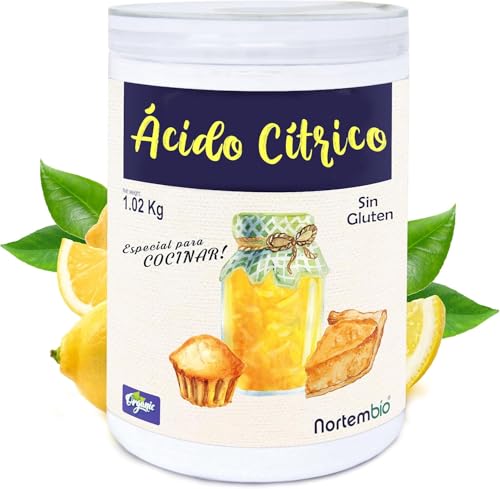 Nortembio Acido Citrico Anidro in Polvere 1,02 kg Puro – Additivo Alimentare E330 di Qualità Gourmet per Pasticceria, Conserve, Bevande e Preparazioni Casalinghe + eBook GRATUITO