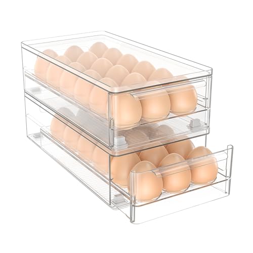 Acrylic Egg Box Transparent 18 and 36 Pack Storage for Refrigerator Kitchen Storage Size: 13.3 * 4.7 * 3.9 inches - Detailed View