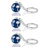 【NATIONAL FLAG KEYCHAIN】With a double-sided national flag design, the metal key ring and base are sturdy and durable. The 0.8-inch diameter circular flag is protected by a glass finish that adds a touch of elegance to this unique key chain. 【STYLISH ...