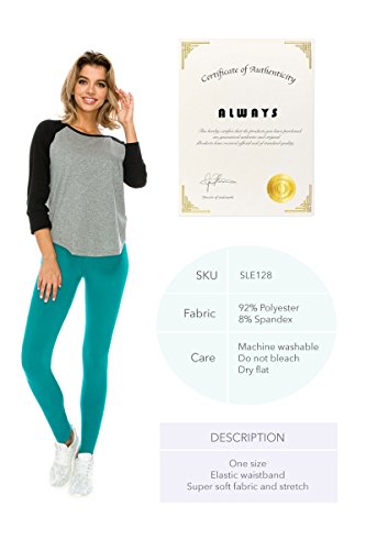 ALWAYS High Waisted Leggings for Women - Soft Comfortable Basic Casual Everyday Wear Tummy Control Black Plus Size - image 6