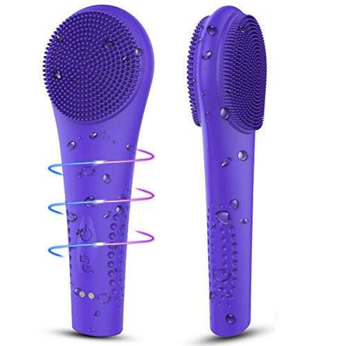Sonic Facial Cleansing Brush【2020 Upgraded】, Waterproof Silicone Face Brush Skin Brush Travel Size