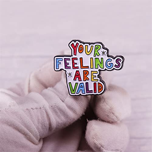 Image of PLESIU You Feel Right Badge Rainbow Letter Brooch LGBT Enamel Pin Brooch Metal Cartoon Brooch Backpack Hat Bag Collar Lapel Badge Men Women Fashion Jewelry Gifts for Women Empowerment Brooch