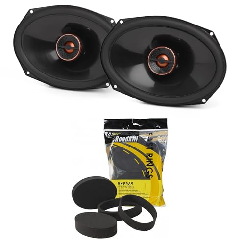 Infinity Reference Series 1 Pair REF697F 6x9 2-Way Coax Set with RKFR69 Roadkill Fast Rings 6x9