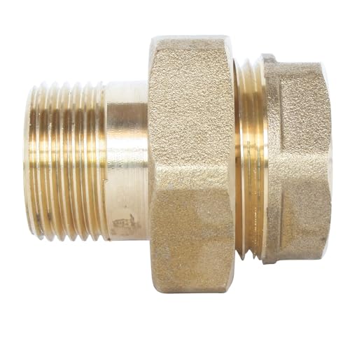Somatherm // 281-26 Union Brass Male/Female Connector 26/34, Grey, Gray, 26/34 (1") - Image 3