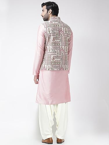 Men's Kurta Jacket Set - Indian Ethnic Kurta Pyjama with Nehru Jacket Set for Weddings & Festive Occasions4