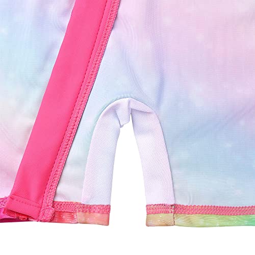 Image of HUAANIUE Toddler Girl Swimsuit Long Sleeve UPF50+ Sun Protection
