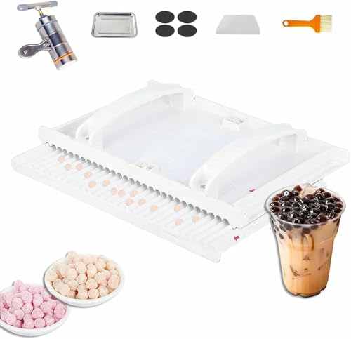 YGHBFRSZ Máquina Manual para Hacer Perlas De Tapioca, Máquina para Formar Perlas De Tapioca De 3-12 Mm, Tabla para Frotar Bolas De Yuca, con Rayador De Acero Inoxidable, para Frotar De Tapioca Y Taro