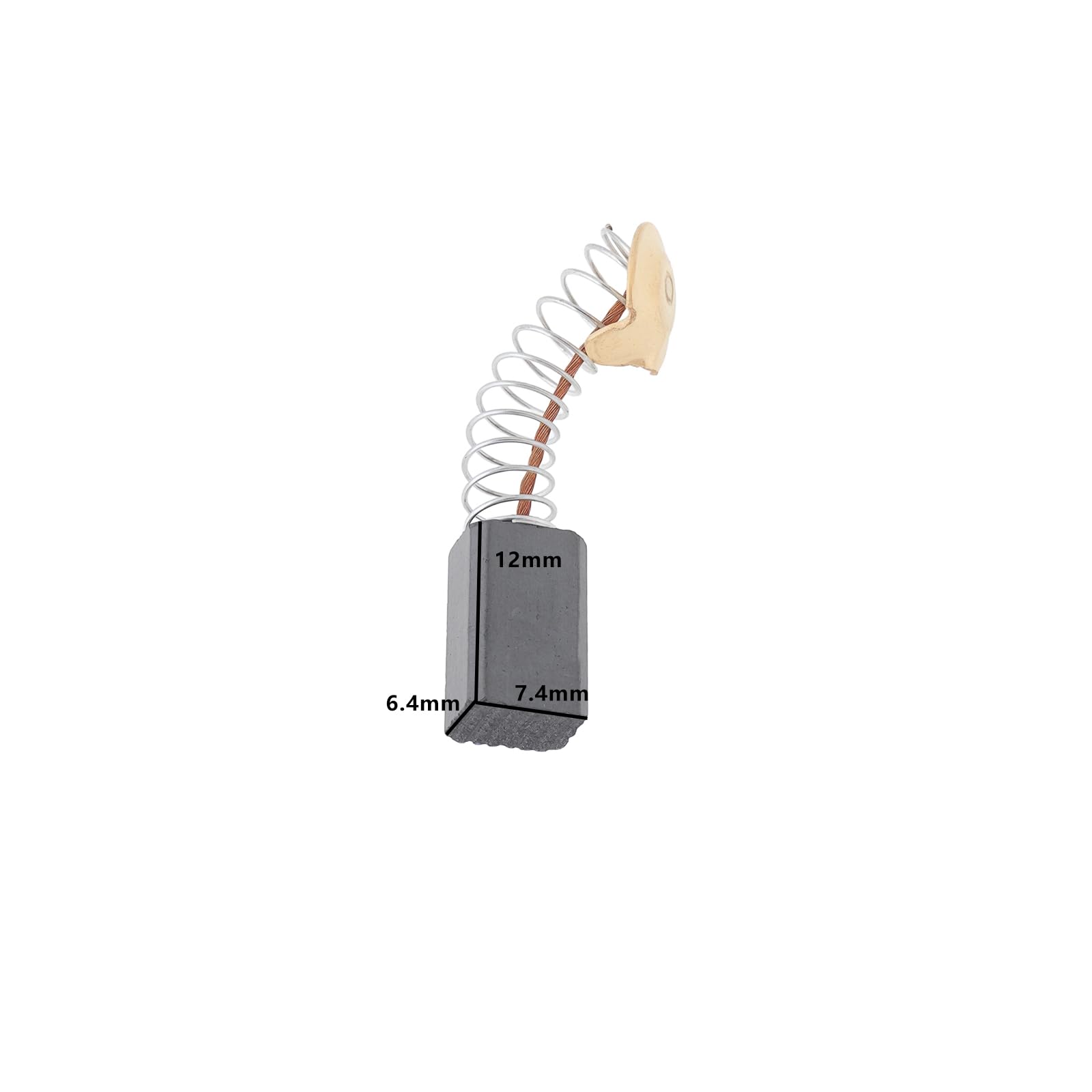 EMSea 2 works of Motor Spring Carbon Brushes 6.4x7.4x12mm Part Number 633821 Suitable for 850w SDS Plus Hammer Drill Crusher Carbon Brushes Replace - Image 4