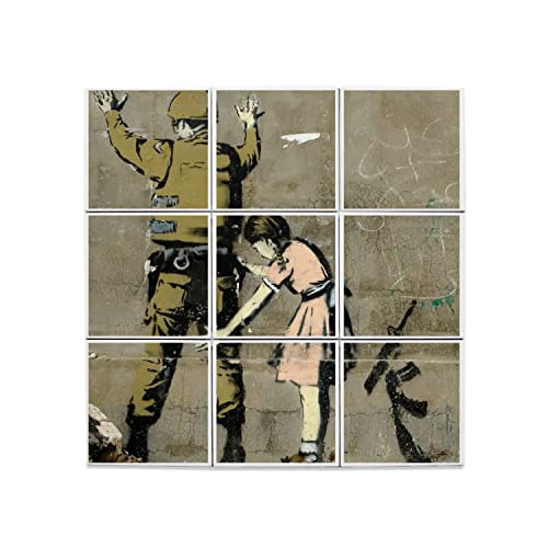 Carreaux céramique Banksy pour habiller un mur vide avec du street art