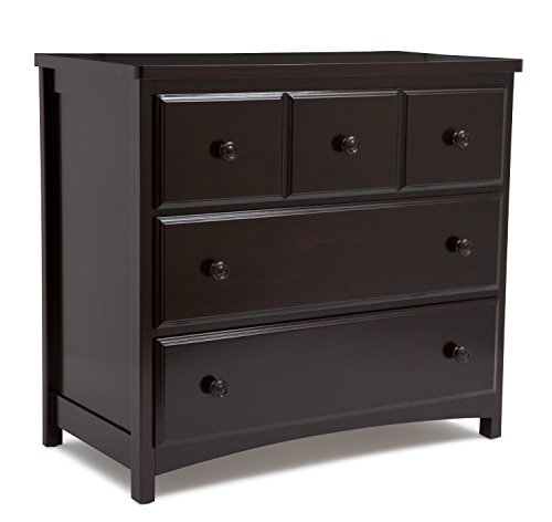 Delta Children 3 Drawer Dresser, Dark Chocolate