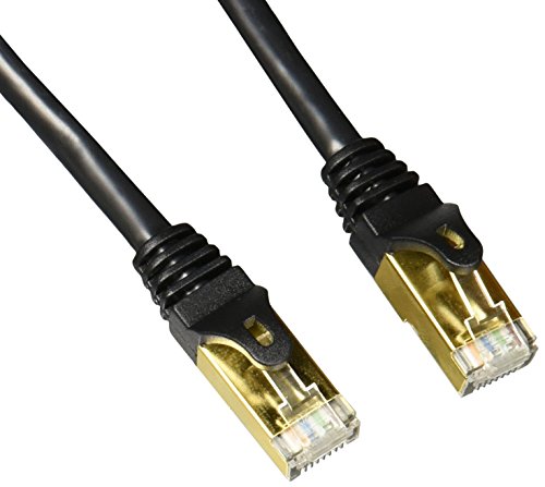 Nexhi CAT-7 Shielded 10 Gigabit 600MHz Ethernet Cable, Black