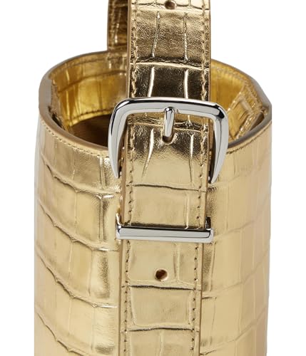 Madewell Essentials Micro Bucket Croc, Gold Metallic4