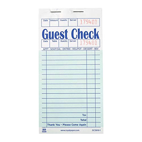 Carnet d'addition en papier vert pour optimiser le service des tables en brasserie et café