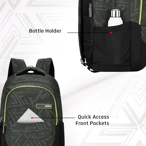 Safari 37L Green Laptop Backpack Olive - Image 4