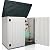 Plainsity 47 Cu ft Outdoor Storage Shed, Resin Outdoor Storage Box for Patio Yard Weatherproof Outdoor Storage Cabinet for Tools Pool Supplies - Lockable Deck Boxes Outdoor Waterproof(Creamy White)