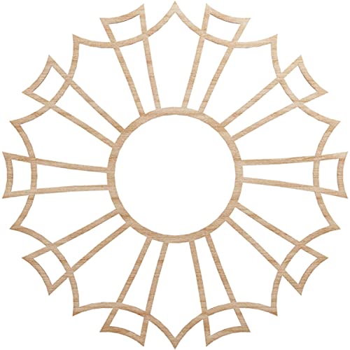 Image of Ekena Millwork 36 inchOD x 12 5 /8 inchID x 3 /8 inchT Augustus Wood Fretwork Pierced Ceiling Medallion, Alder