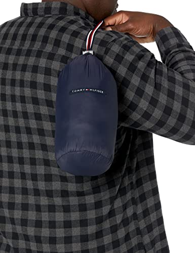 Image of Tommy Hilfiger Mens Embroidered Logo Puffer Jacket