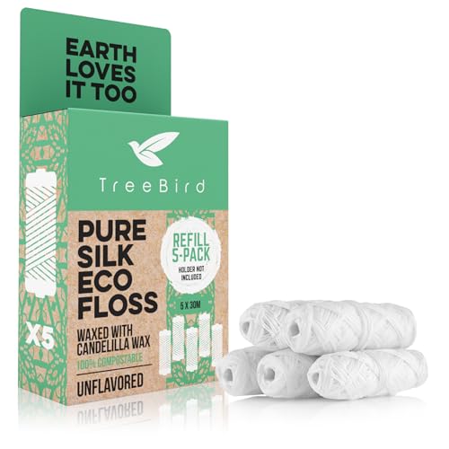 10 Best Silk Dental Floss Options for a Luxurious Smile 3 TreeBird Unflavored Pure Silk Dental Floss Refills