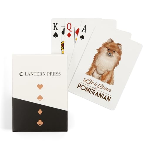 Baraja de poker Pomeranian Life is Better 52 cartas