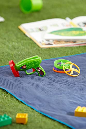 GÜNTHER FLUGSPIELE 1685 - Propeller Spielzeug Turbo Blaster, ca. Ø 6,5 cm, Fliegende Rotoren zum abschießen, für Kinder ab 5 Jahren, inkl. Startpistole und 6 Rotoren