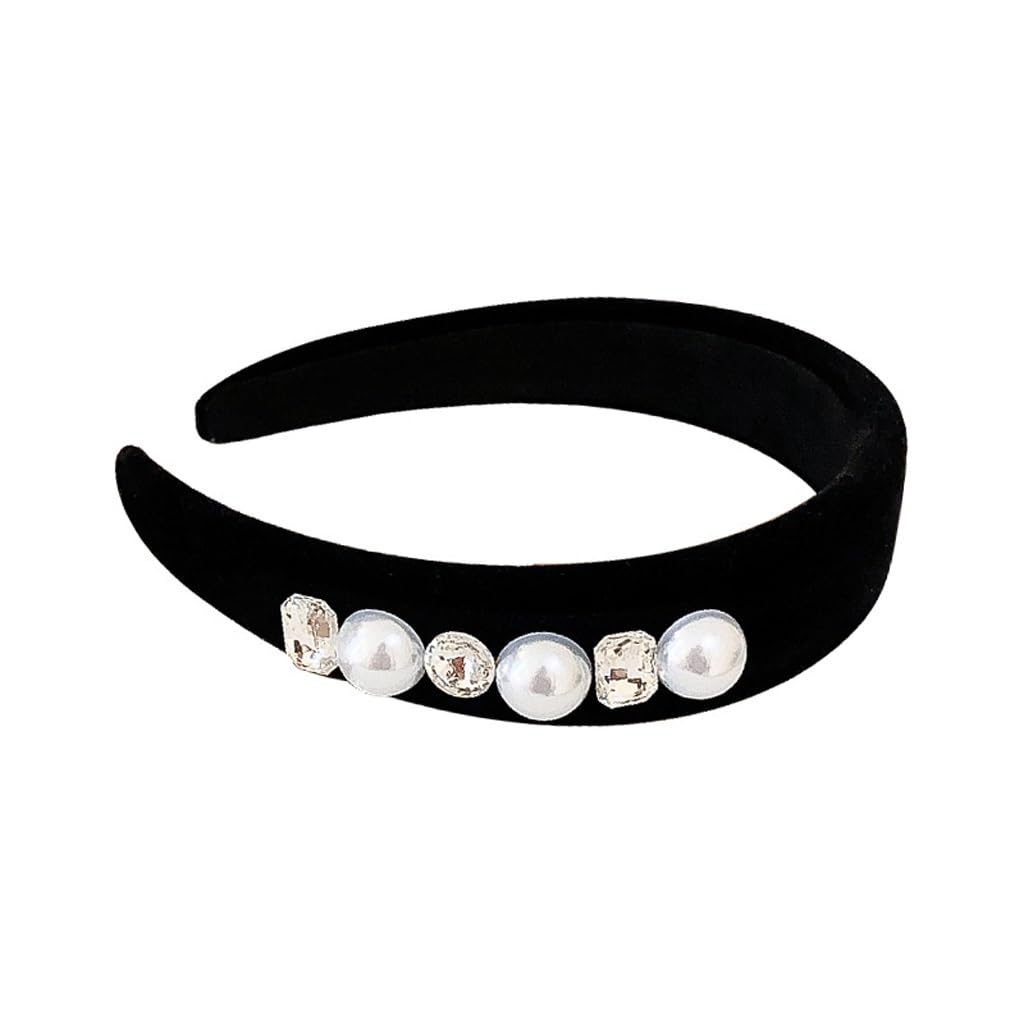 Bandeau à pression anti-glissement avec perles pour cheveux sans douleur