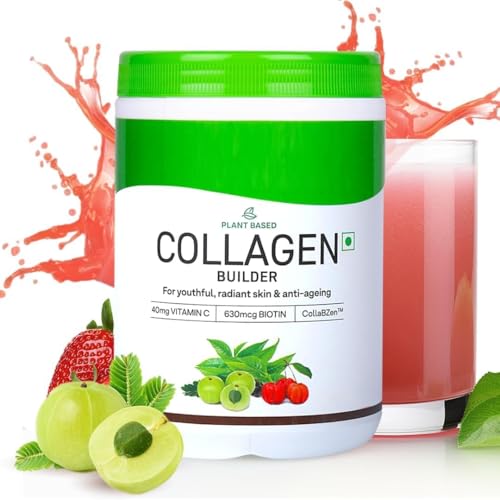 BETT Collagen (Tangy Amla) with Biotin & Vitamin C For Brighter & Youthful Skin | Collagen Supplement For Women & Men | Plant Based Collagen Powder | Certified Vegan 250g (Pack of 1)