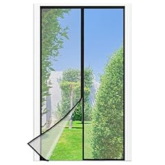 Zanzariera Magnetica - 95 x 210 CM Rete Fine - NERO, Zanzariera Porta Finestra Superiore Aumentato a 3,8 cm, si Chiude da Sola, Mantiene l'aria Fresca