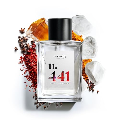 Noteworthy n,441 Crystallized Woods Eau De Parfum – Spices, Musk, Amber | Sophisticated, Warm Fragrance for Any Occasion | Long-lasting Unisex Perfume for Women & Men (100ml)