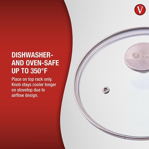 image for Victoria Round 6.5-Inch Glass Lid for Cast Iron Skillet or Pan, Custom