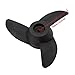 U-BCOO Propellers Electric Outboard Motor Prop for 55lb, 62lb, 86lb Trolling Motors Mount Accessories/Boat 3-Blades (Black)