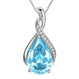 CYQDMDSM Necklace Infinity Birthstone Pendant With Healing S Chain Allergy Box