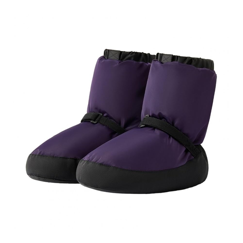 1 par de zapatos de ballet cálidos profesionales gruesos zapatos de baile de invierno coloridas botas de ballet zapatillas de ballet modernas (morado, S)