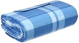 Amazon Basics Reisezubehör- Reisedecke mit Wasserdicht Rückseite, 200 x 200 cm, Hellblaues Plaid