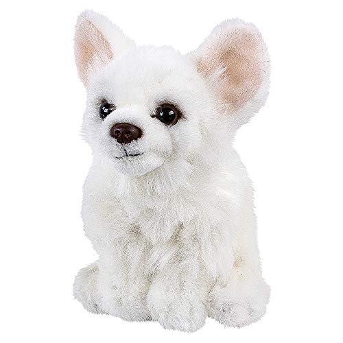 Teddys Rothenburg Kuscheltier Chihuahua 17 cm sitzend weiß Plüschchihuahua Plüschhund by Uni-Toys