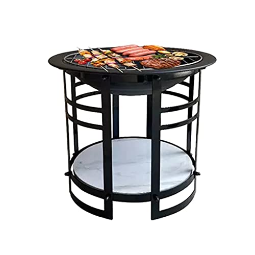 Mesa de parrilla – Estante grande para barbacoa con estufa de carbón y lavabo para cocinar y preparar té, ideal para uso en interiores y exteriores