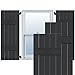 Ekena Millwork RWB18X044BLW Exterior Five Board Real Wood Cedar Board-n-Batten Shutters (Per Pair), 18" x 44", Black